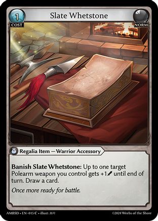 Slate Whetstone (015) - Mortal Ambition Starter Decks - The Grand Archivist