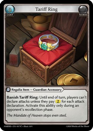 Tariff Ring (017) - Mortal Ambition Starter Decks - The Grand Archivist
