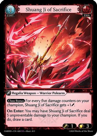 Shuang Ji of Sacrifice (020) - Mortal Ambition Starter Decks - The Grand Archivist