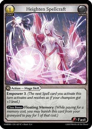 Heighten Spellcraft (027) - Mortal Ambition Starter Decks - The Grand Archivist