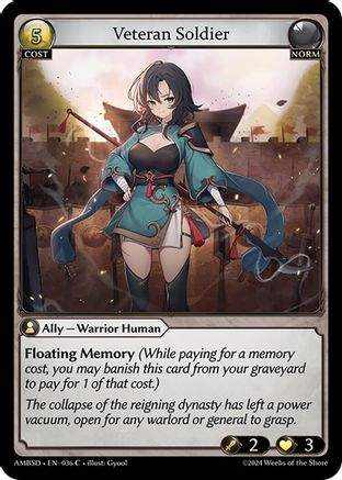 Veteran Soldier (036) - Mortal Ambition Starter Decks - The Grand Archivist