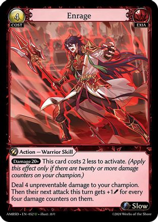 Enrage (052) - Mortal Ambition Starter Decks - The Grand Archivist