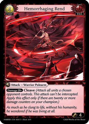Hemorrhaging Rend (054) - Mortal Ambition Starter Decks - The Grand Archivist