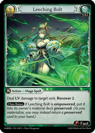 Leeching Bolt (058) - Mortal Ambition Starter Decks - The Grand Archivist