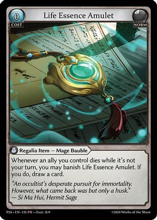 Life Essence Amulet (135) (135) - Promotional Cards Foil - The Grand Archivist