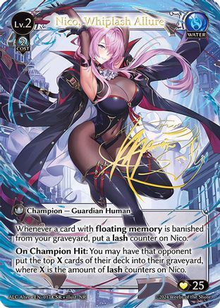 Nico, Whiplash Allure (CSR) (017) - Alchemical Revolution Alter Edition Foil - The Grand Archivist