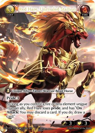 Red Hare, Unrivaled Stallion (015) - Abyssal Heaven Event Pack Foil - The Grand Archivist