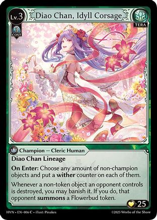 Diao Chan, Idyll Corsage (006) - Abyssal Heaven Foil - The Grand Archivist