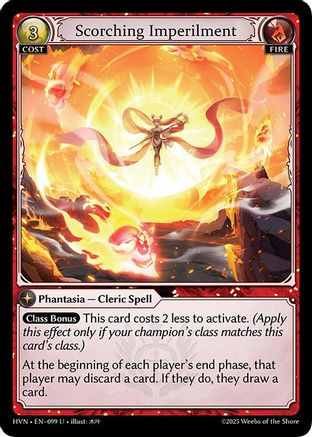 Scorching Imperilment (099) - Abyssal Heaven Foil - The Grand Archivist