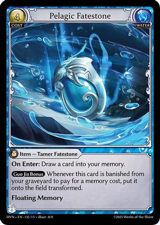 Pelagic Fatestone // Slick Torrentrider (135) - Abyssal Heaven Foil - The Grand Archivist