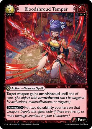 Bloodshroud Temper (191) - Abyssal Heaven Foil - The Grand Archivist