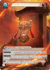 Fabled Ruby Fatestone // Suzaku, Vermillion Phoenix (CSR) (019) - Abyssal Heaven Foil