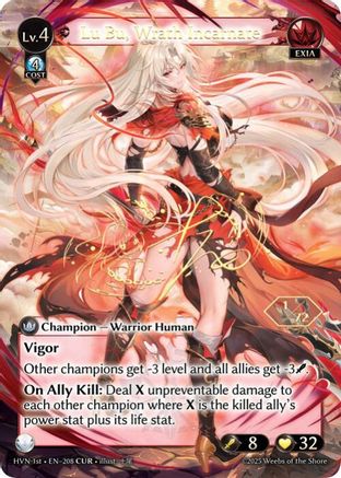 Lu Bu, Wrath Incarnate (CUR) (208) - Abyssal Heaven Foil - The Grand Archivist