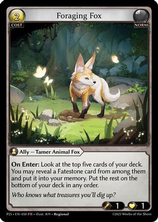 Foraging Fox (050) - Promotional Cards - The Grand Archivist