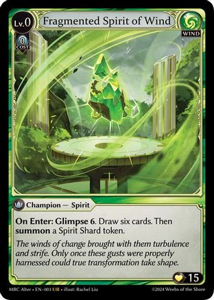 Fragmented Spirit of Wind (3) - Mercurial Heart Alter Edition - The Grand Archivist