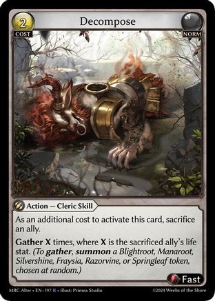 Decompose (197) - Mercurial Heart Alter Edition Foil - The Grand Archivist