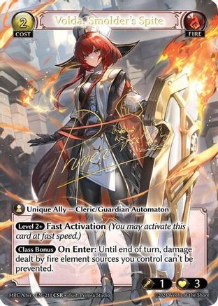 Volda, Smolder's Spite (CSR) (211) - Mercurial Heart Alter Edition Foil - The Grand Archivist
