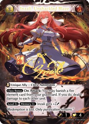 Inzali, Unshackled Blaze (CSR) (015) - Supporter Pack 3 Foil - The Grand Archivist