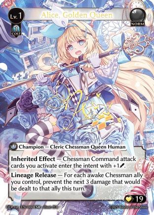 Alice, Golden Queen (CSR) (004) - Distorted Reflections Foil - The Grand Archivist