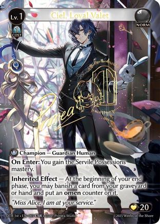 Ciel, Loyal Valet (CSR) (005) - Distorted Reflections Foil - The Grand Archivist