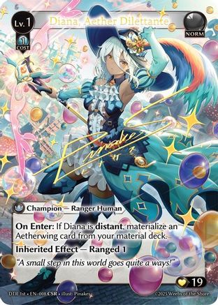 Diana, Aether Dilettante (CSR) (008) - Distorted Reflections Foil - The Grand Archivist