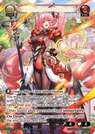 Verita, Queen of Hearts (CSR) (141) - Distorted Reflections Foil - The Grand Archivist