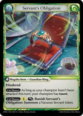 Servant's Obligation (030) - Distorted Reflections Foil - The Grand Archivist