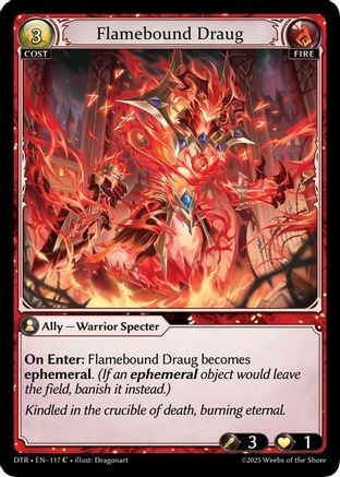 Flamebound Draug (117) - Distorted Reflections Foil - The Grand Archivist