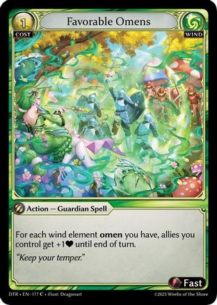 Favorable Omens (177) - Distorted Reflections Foil - The Grand Archivist