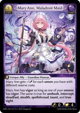 Mary Ann, Maladroit Maid (215) - Distorted Reflections Foil - The Grand Archivist