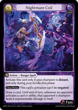 Nightmare Coil (216) - Distorted Reflections Foil - The Grand Archivist