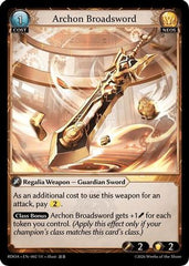 Archon Broadsword (002) - Radiant Origins Foil