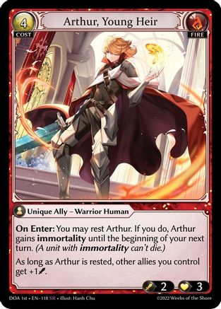 Arthur, Young Heir (118) - Dawn of Ashes 1st Edition
