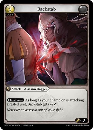 Backstab (070) - Dawn of Ashes 1st Edition Foil - The Grand Archivist