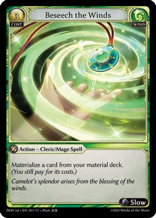 Beseech the Winds (201) - Dawn of Ashes 1st Edition Foil - The Grand Archivist