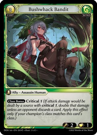 Bushwhack Bandit (203) - Dawn of Ashes 1st Edition Foil