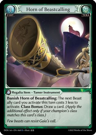 Horn of Beastcalling (068) - Dawn of Ashes 1st Edition Foil - The Grand Archivist