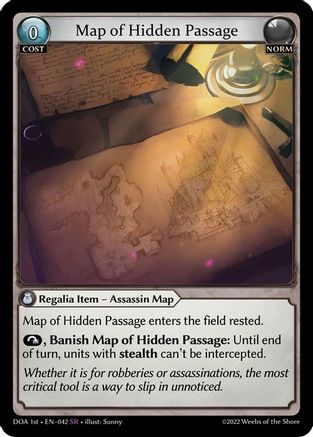 Map of Hidden Passage (042) - Dawn of Ashes 1st Edition Foil - The Grand Archivist