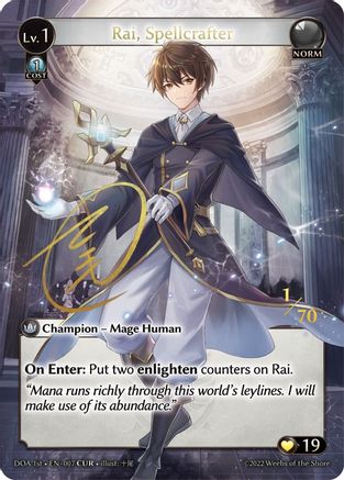 Rai, Spellcrafter (CUR) (007) - Dawn of Ashes 1st Edition Foil