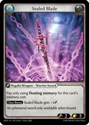 Sealed Blade (050) - Dawn of Ashes 1st Edition Foil