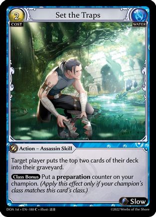 Set the Traps (188) - Dawn of Ashes 1st Edition Foil