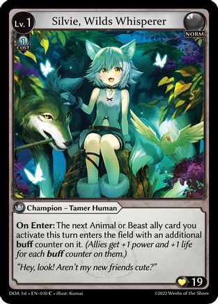 Silvie, Wilds Whisperer (010) - Dawn of Ashes 1st Edition Foil