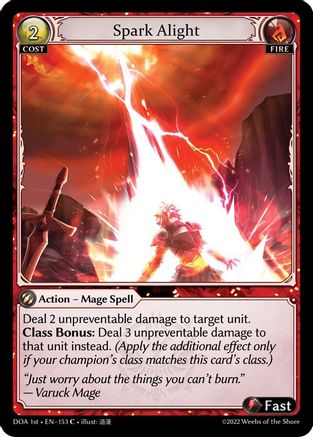 Spark Alight (153) - Dawn of Ashes 1st Edition Foil - The Grand Archivist