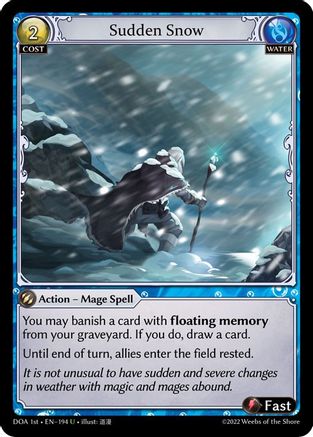 Sudden Snow (194) - Dawn of Ashes 1st Edition Foil - The Grand Archivist