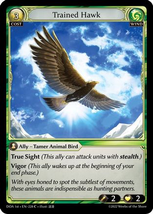 Trained Hawk (228) - Dawn of Ashes 1st Edition Foil