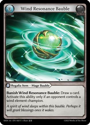Wind Resonance Bauble (060) - Dawn of Ashes 1st Edition Foil - The Grand Archivist