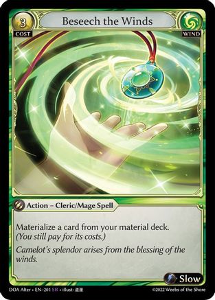 Beseech the Winds (201) - Dawn of Ashes Alter Edition Foil - The Grand Archivist