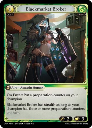 Blackmarket Broker (202) - Dawn of Ashes Alter Edition Foil - The Grand Archivist