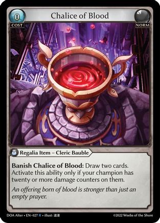 Chalice of Blood (027) - Dawn of Ashes Alter Edition Foil - The Grand Archivist