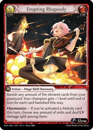 Erupting Rhapsody (132) - Dawn of Ashes Alter Edition - The Grand Archivist
